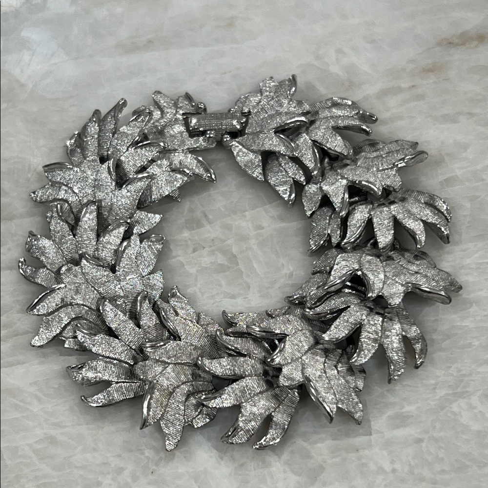 Vintage Silver Leaf Bracelet